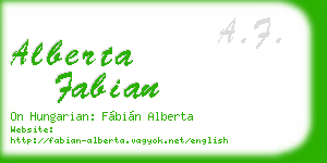 alberta fabian business card